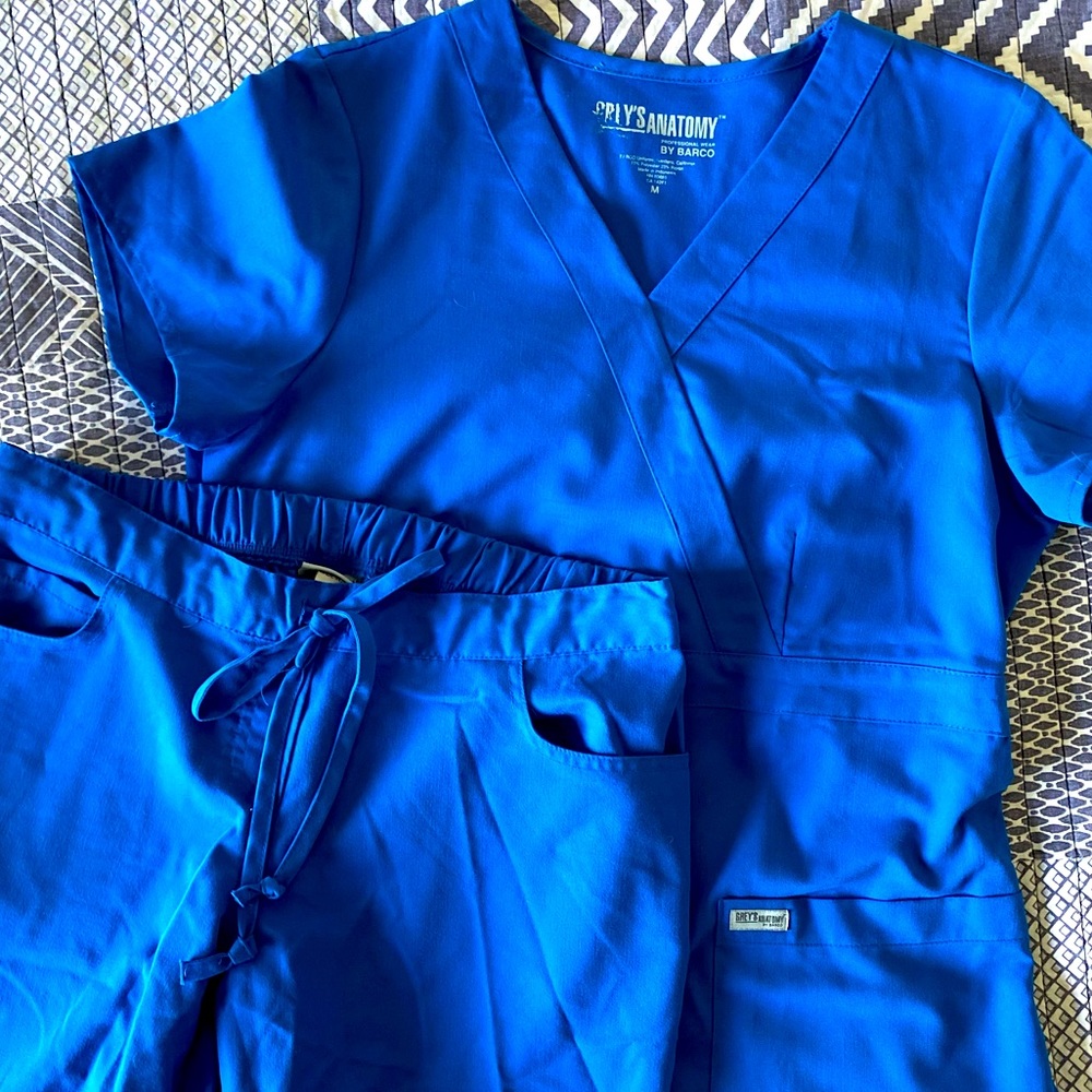 COPY - Grey’s Anatomy Royal Blue Scrub Set